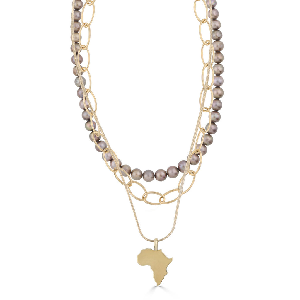 Solid Africa Multi-Strand Necklace (A2722)
