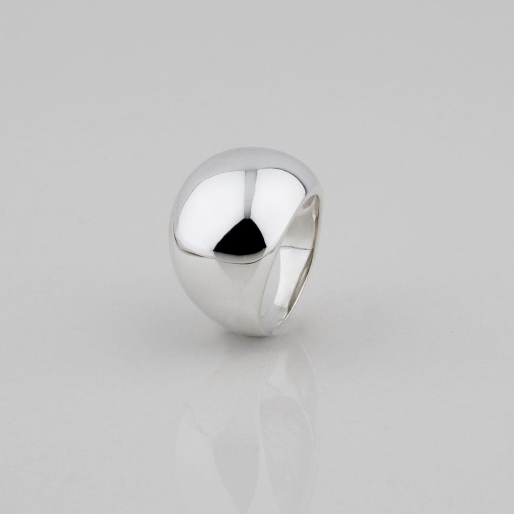 Zalena Sterling Silver Dome Ring (A2761)