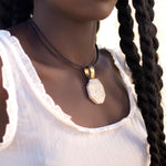 Ibamba Pendant Leather Necklace (A2777)