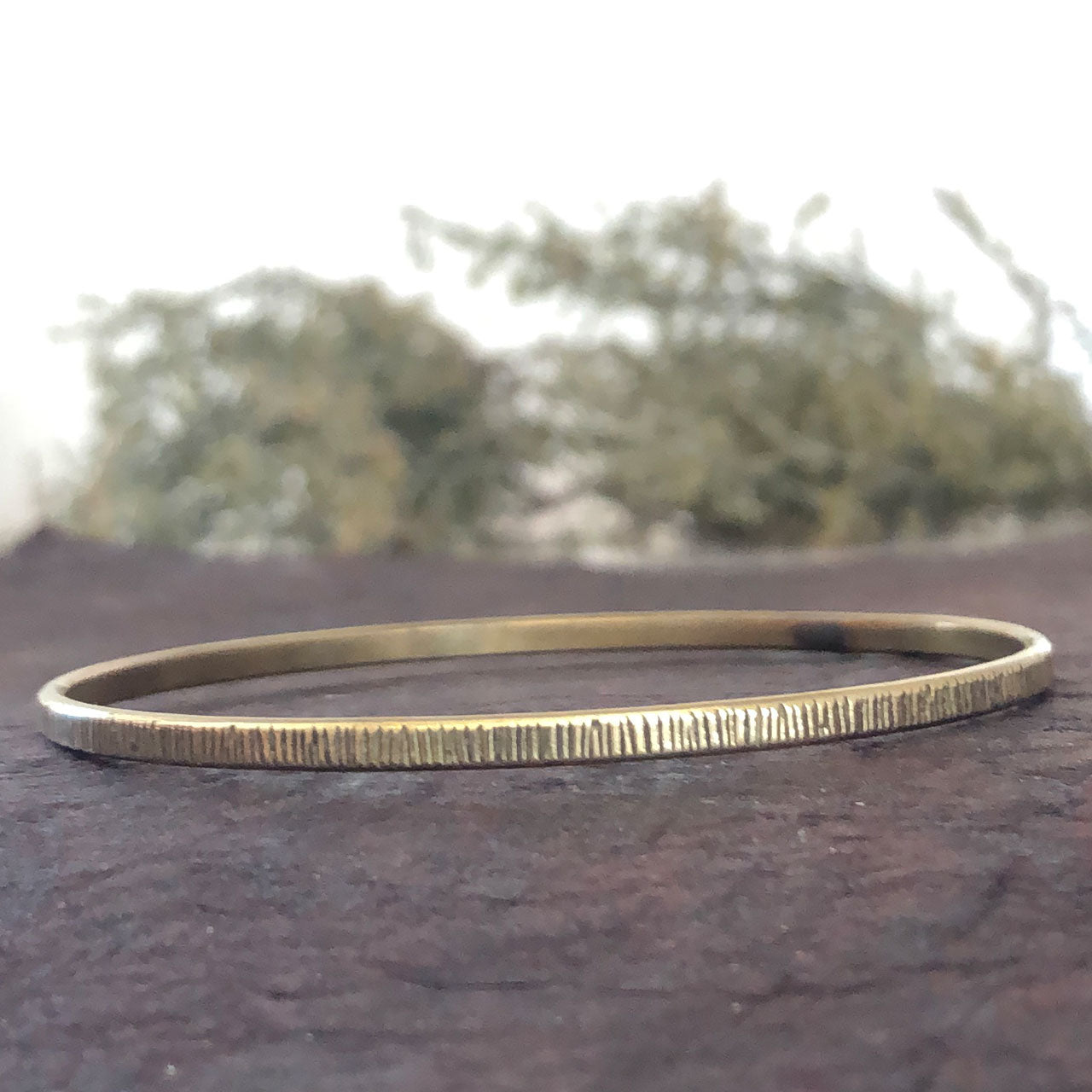 Maya Polished Brass Bangle (A2803)