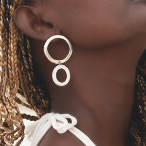 Mala Circle Drop Earrings (A2817)