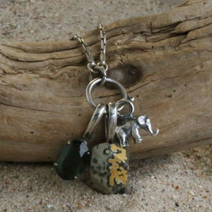 African Elephant Charm Necklace (A2825)
